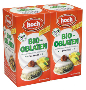 Hoch BIO-Oblaten 50mmØ Inhalt 37g (ca. 75 Stück)