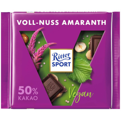 Ritter SPORT Vegan Voll-Nuss Amaranth 50% Kakao 100g