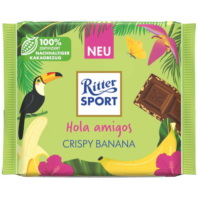 Ritter Sport 'Hola amigos' Crispy Banana 100g