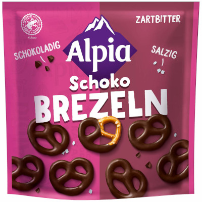 Alpia Schoko Brezeln Zartbitter Schokolade 140g