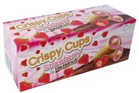 Eichetti Crispy Cups Strawberry & Hazelnut 100g