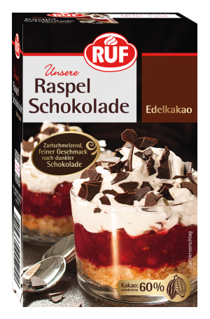 Ruf Raspel Schokolade 60% Edelkakao 100g