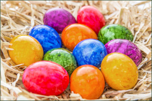 Ostern Bunte Eier aus Bodenhaltung 