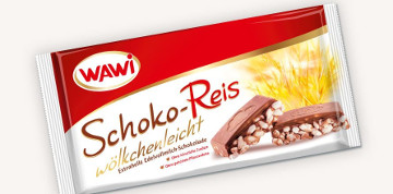 Wawi Schoko-Reis wölkchenleicht Edelvollmilch-Schokolade 40g