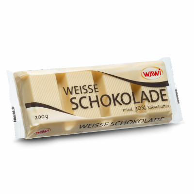 Wawi Kuvertüre Weisse Schokolade 200g
