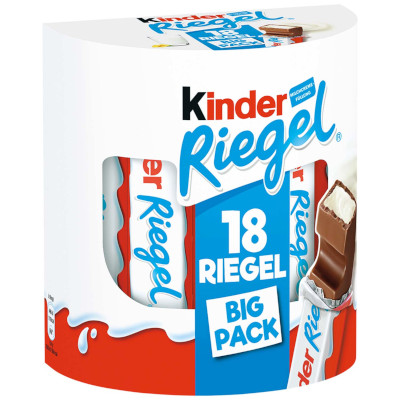 Ferrero Kinder Riegel Milch und Kakao 18 Riegel x 21g