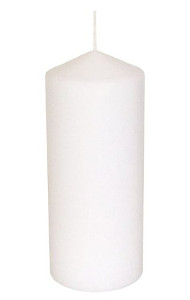 Gala Kerzen Stumpen (M= 5 x 10cm) Weiss für 3er