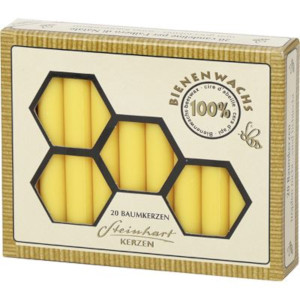 Steinhart Baumkerzen 100% Bienenwachs 20er ca. 100 x 13mm