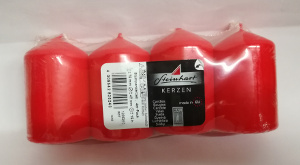 Steinhart Stumpernkerzen rot 75mm x 47mm für 4er-pack