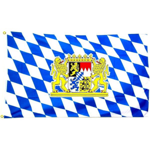 Fahne Bavaria mit Metallösen 100% Polyester (90cm x 150cm)
