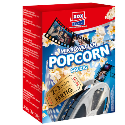Xox Mikrowellen Popcorn Salzig 300g