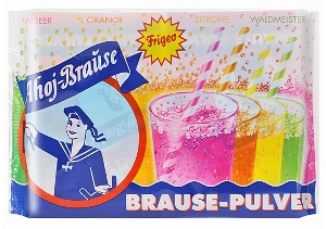 Ahoj Brause-Pulver(Himbeer, Orange, Zitrone, Wald;eister) 58g für 10e
