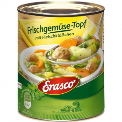 Erasco Frischgemüse-Topf mit Fleischklösschen 800g