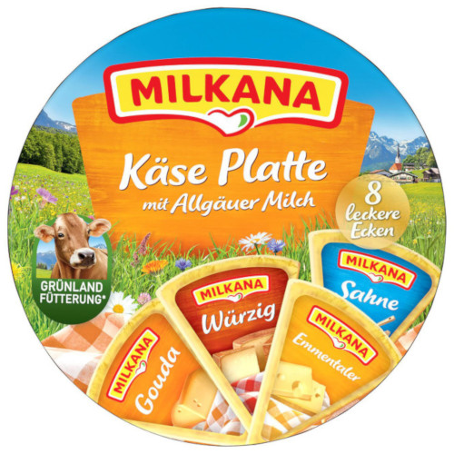 Milkana Käse Platte mit Allgäuer Milch 190g