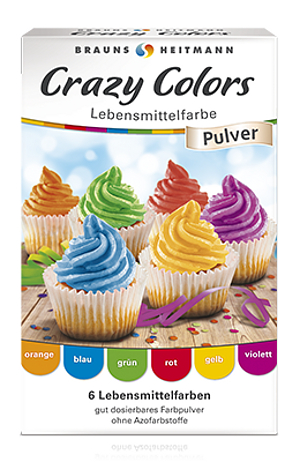 Braun Heitmann Crazy Colors Lebensmittelfarben Pulver 6er x 4g