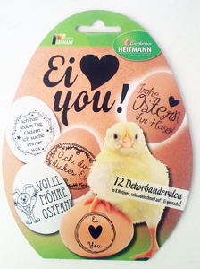 Heitmann 12 Dekorbanderolen Egg Love You!