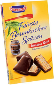 Kuchenmeister Baumkuchenspitzen Jamaica Rum in Zartbitterschokolade