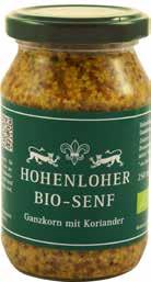 Besh Hohenloher Bio-Senf mit Koriander 250ml
