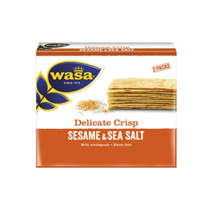 1- Wasa Delicate Crisp Sesame & Sea Salt 190g