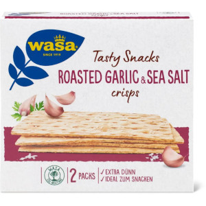 Wasa Delicate Crisp Roasted Garlic & Sea Salt 190g
