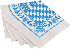 2- Duni Tissue Servietten Bayern 50 stück (33 x 33cm)