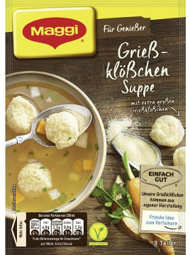 Maggi Griessklösschen Suppe 3 Teller für 750ml