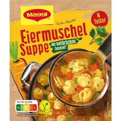 Maggi Guten Appetit Eier-Muschel Suppe 4 Teller für 1000ml x 3 er