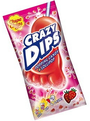 Chupa Chups Crazy Dips Strawberry 14g x 5er