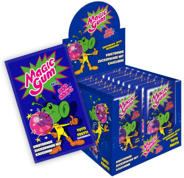 Magic Gum knisterndes Zuckerware mit Kaugummi Tutti Frutti 7g x 5er