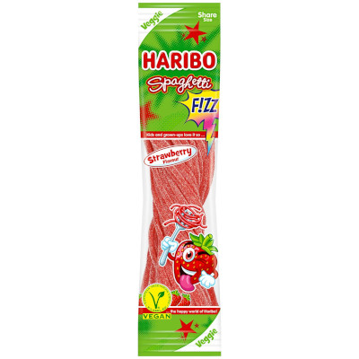 Haribo Spaghetti Strawberry FIZZ veggie 200g
