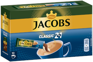 Jacobs 2 in 1 Classic Instant Coffee 140g für 10 x 14g