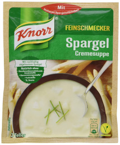 Knorr Feinschmecker Spargelcreme Suppe 49g für 2 Teller