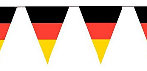 Deutsche Fahne Wimpelkette schwarz-rot-gold 10M
