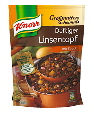 Knorr Grossmutters Geheimnis Deftiger Linsentopf mit Speck 133g