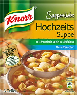 Knorr Suppenliebe Hochzeits Suppe Neues Rezept 42g für 3 Teller