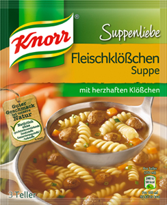 Knorr Suppenliebe Fleischklösschen Suppe 48g für 3 Teller