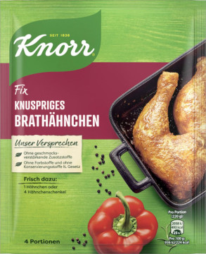 Knorr Fix Für Knuspriges Brathänchen 29g pour 4 Portionen