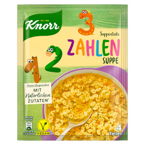 Knorr Suppenliebe Zahlen Suppe 84g für 4 Teller für 1L